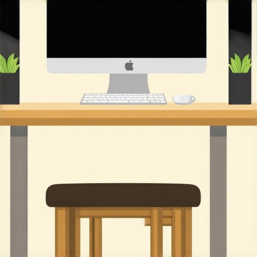 Ergonomic Workspace for Sciatica Prevention Person sitting with correct posture at ergonomic desk to prevent sciatic nerve irritation