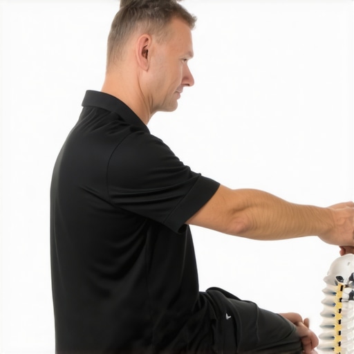 Spinal Mobility Exercise Demonstration Expert demonstrating spinal mobility exercises in a clinical setting