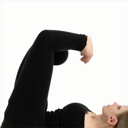 Person performing hamstring stretch to alleviate sciatic pain