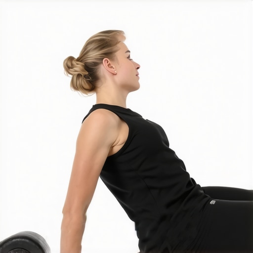 Foam Roller for Back Mobility Person rolling their lower back with a foam roller to improve flexibility and relieve tension.