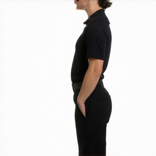 Illustration of correct standing posture to prevent back pain