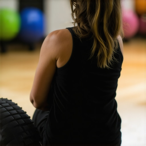 Effective Foam Rolling for Back Pain Relief Person using foam roller on back in a home gym for mobility and pain management.