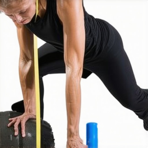 Person performing foam rolling and resistance exercises for back pain relief.