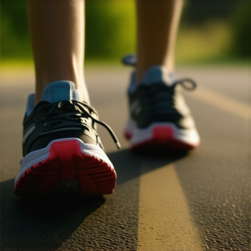 A pair of athletic shoes showcasing supportive insoles with arch and heel cushioning