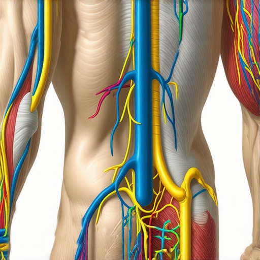 Understanding Sciatic Nerve Anatomy Anatomical diagram of the sciatic nerve and surrounding structures in the lower back and legs.