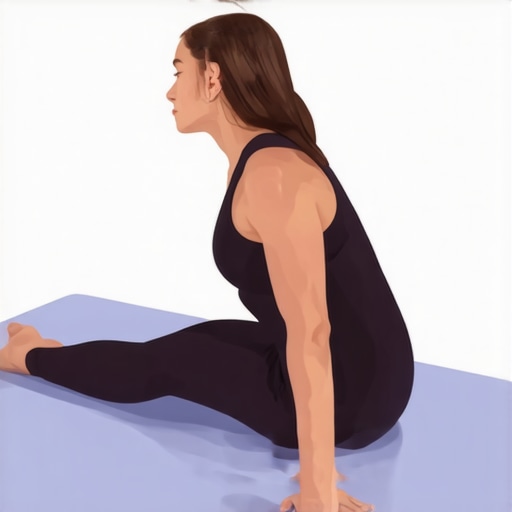 Person doing a back stretch exercise to improve flexibility and relieve pain.