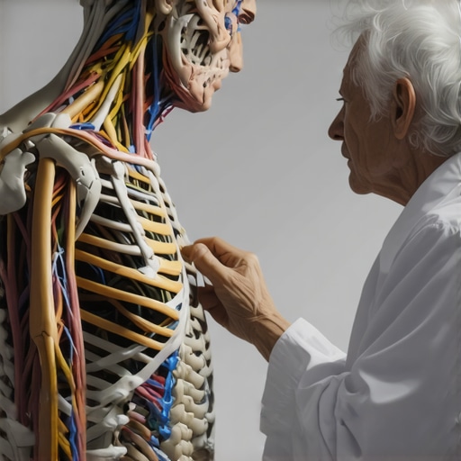 Doctor analyzing body's movement patterns and neural connections