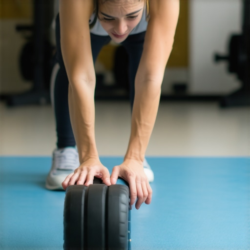 Effective Mobility Tools for Lasting Pain Relief Person performing mobility exercises with foam roller and resistance bands to improve back and neck health.