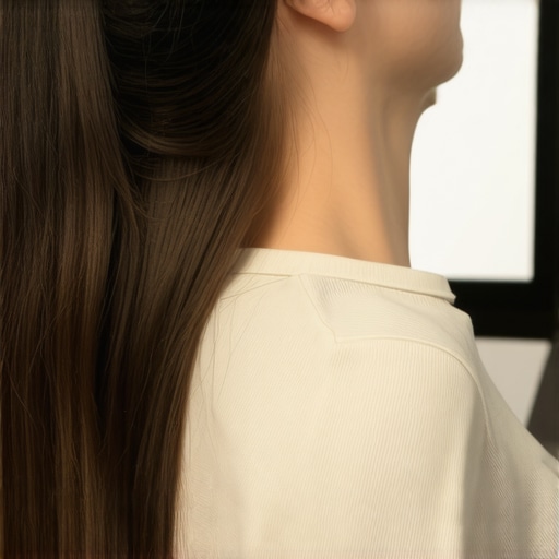 Person stretching neck while sitting at desk