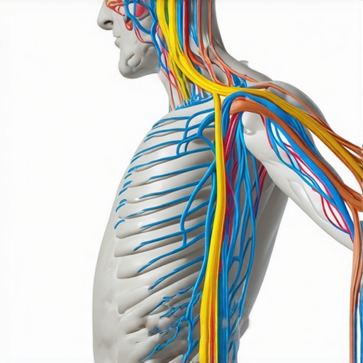 Diagram illustrating how nerve hypersensitivity contributes to chronic back and neck pain.