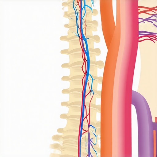 Diagram showing neural pathways influencing back and neck pain