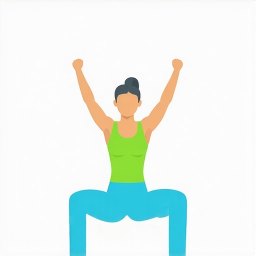 A person doing a wall sit to strengthen lower back muscles.