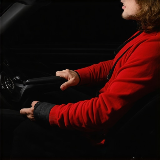 Person adjusting car seat to improve back comfort