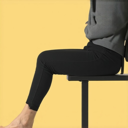 Proper Sitting Posture for Back Health Person demonstrating correct sitting position with ergonomic support.