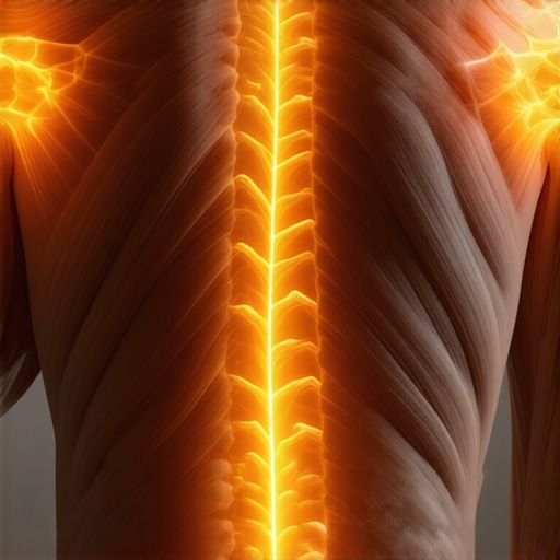 Diagram showing rhomboid muscles under extreme tension, illustrating why stretching can worsen burning sensations.