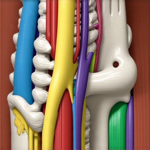Detailed anatomical view of the sciatic nerve and spinal discs illustrating common pain triggers.