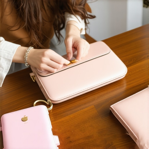 Woman switching from a heavy tote bag to a lightweight crossbody bag for better posture.