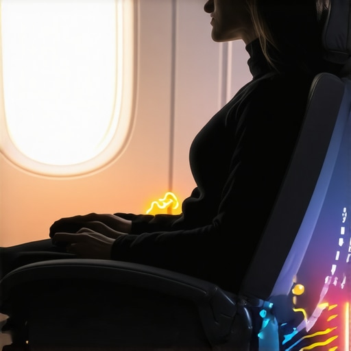 Illustration showing how rigid posture causes muscle strain compared to a neutral spine on a plane.
