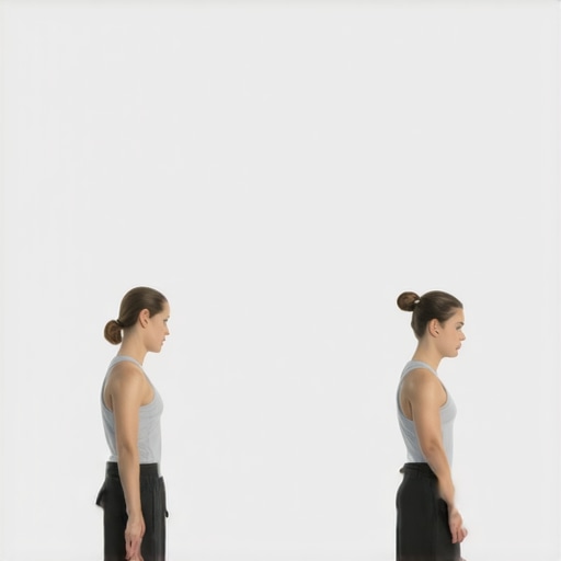Comparison of proper spinal alignment during stretching to avoid back injury.
