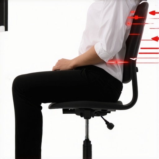 A diagram showing how to perform a seated pelvic tilt to fix lower back pain.