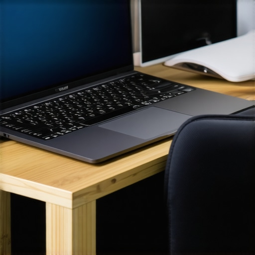 Ergonomic workstation with laptop stand and lumbar support