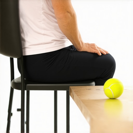 A parent using a lumbar roll for back support while sitting