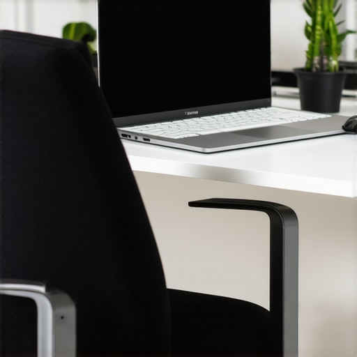 A laptop riser and external keyboard setup to prevent neck pain and maintain spinal health.