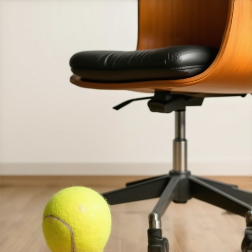 Essential Low-Cost Tools for Back Pain Maintenance A lumbar roll and a tennis ball used for back pain relief and mobility exercises.