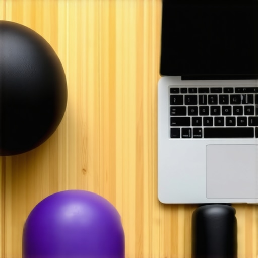 A collection of mobility tools including a lacrosse ball and lumbar roll for back pain relief.