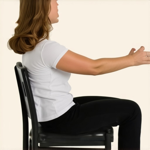 A demonstration of a seated nerve glide exercise to help relieve sciatic nerve pain without over-stretching.