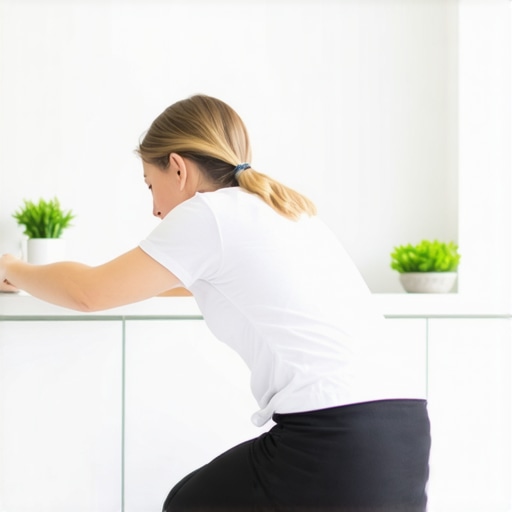 How to reach for items in the bottom cupboard safely