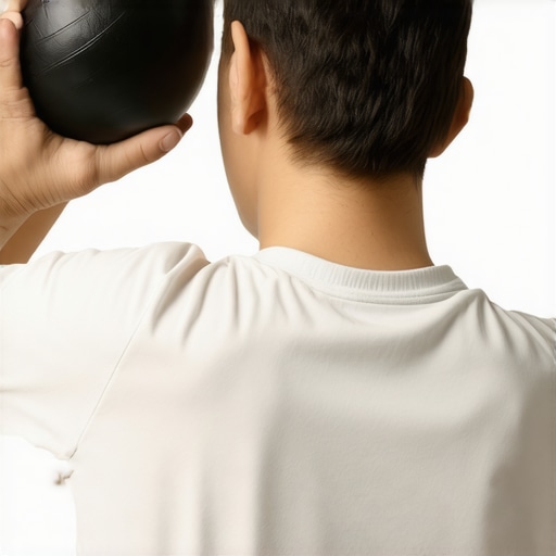 Person using a lacrosse ball for deep tissue back muscle release