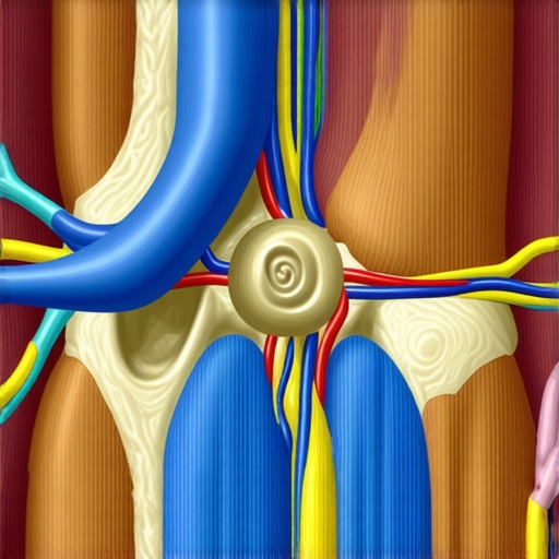 Diagram illustrating the movement of the sciatic nerve through soft tissue during a nerve glide.