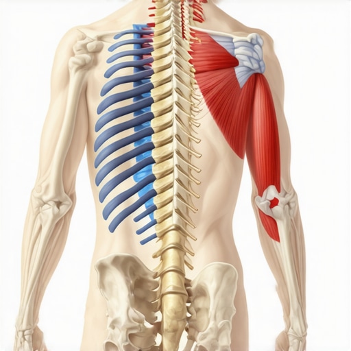 Diagram comparing a neutral spine with a forced military posture showing increased tension.