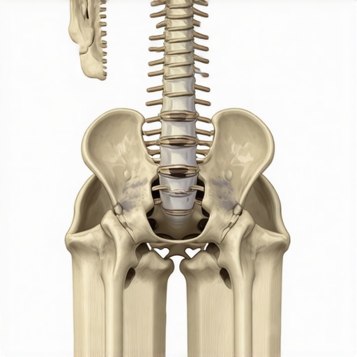 Pelvic Tilt and Spinal Alignment Biomechanics Diagram showing how pelvic tilt creates protective hamstring tension and lower back stress.