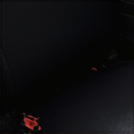 A high-quality lumbar roll placed in a car seat to support the lower back curve.