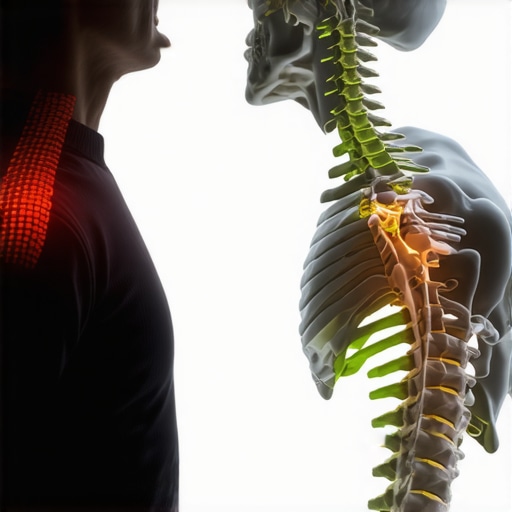 Comparison of muscle tension in a forced rigid posture versus a healthy neutral spinal alignment.