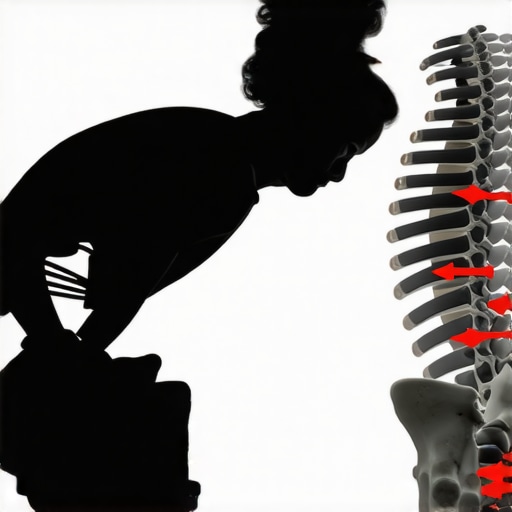 Diagram comparing forced military posture with healthy neutral spinal alignment.