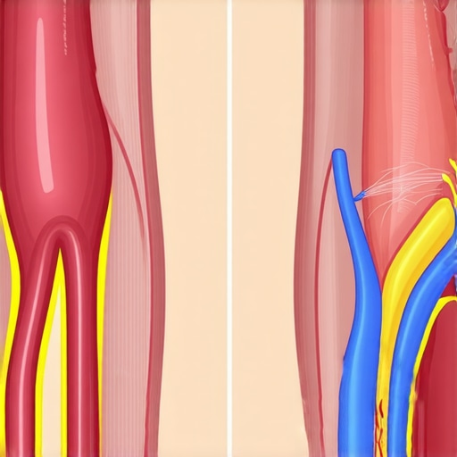 Diagram of a spinal disc pressing against the sciatic nerve during a rounded back stretch.