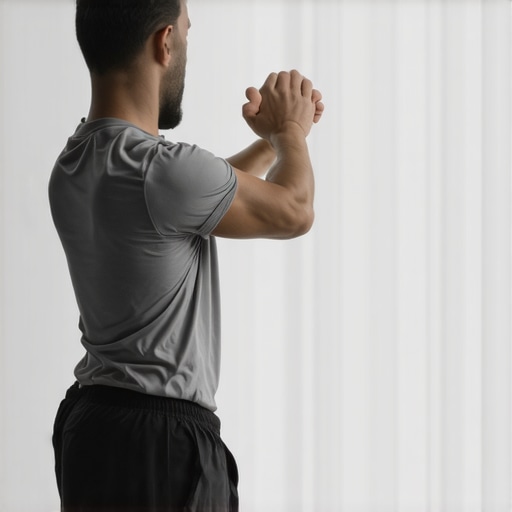 Person using a massage ball for back pain relief at home