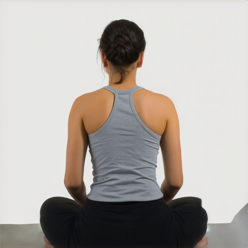 A person improperly stretching their lower back which can aggravate sciatica and disc issues.