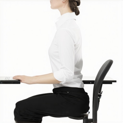 Diagram showing how over-correcting posture leads to muscle tension