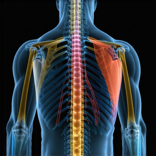 Diagram comparing natural spine relaxation with forced rigid posture strain
