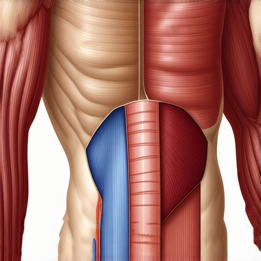 Anatomical diagram of core muscles stabilizing the spine.