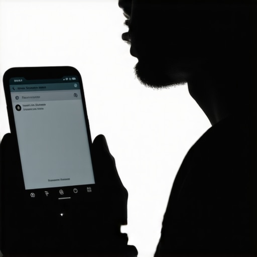 A demonstration of how larger font sizes on a smartphone help maintain a healthy upright neck posture.