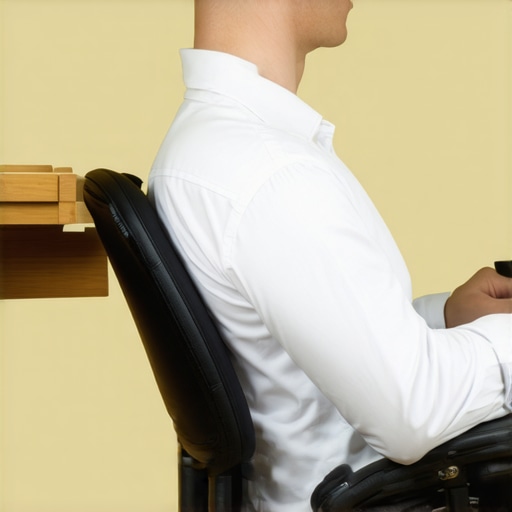 Lumbar roll placement for lower back support in an office chair