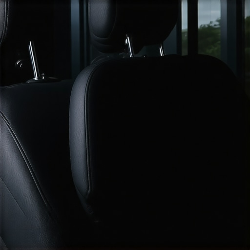 A person placing a lumbar support roll in a car seat for better spinal alignment.
